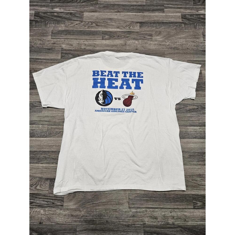 Dallas Mavericks Beat The Heat   Finals White T-Shirt 2 Basketball